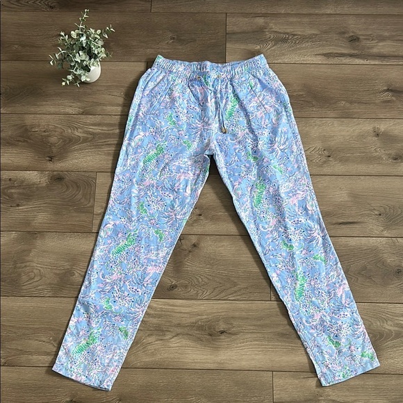 LILLY PULITZER Colorful Patterned Women’s Pants Size Medium - Picture 1 of 7